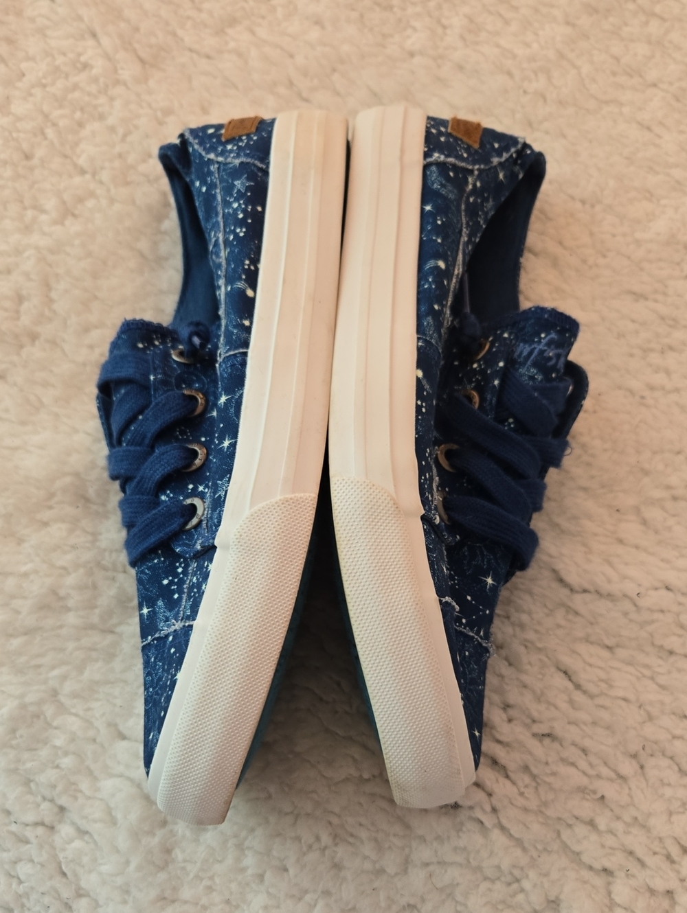Blowfish Malibu Navy Blue Galaxy Print Canvas Sneakers - Picture 4 of 8